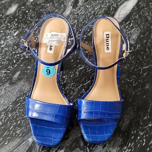 NEW DUNE LONDON MATCHES CROCODILE EMBOSSED LEATHER PLATFORM SANDAL - Picture 2 of 16